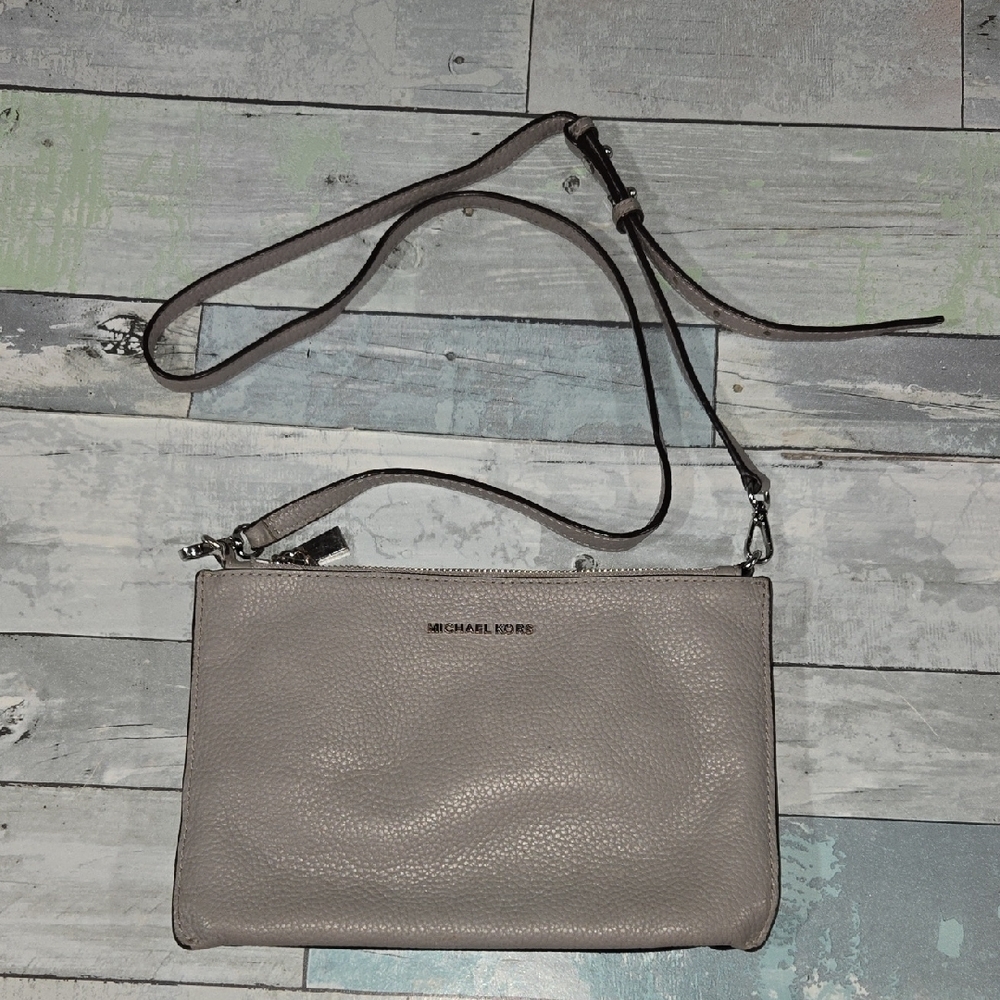 Michael Kors Grey & Black Cross Body Shoulder Bag/Purse